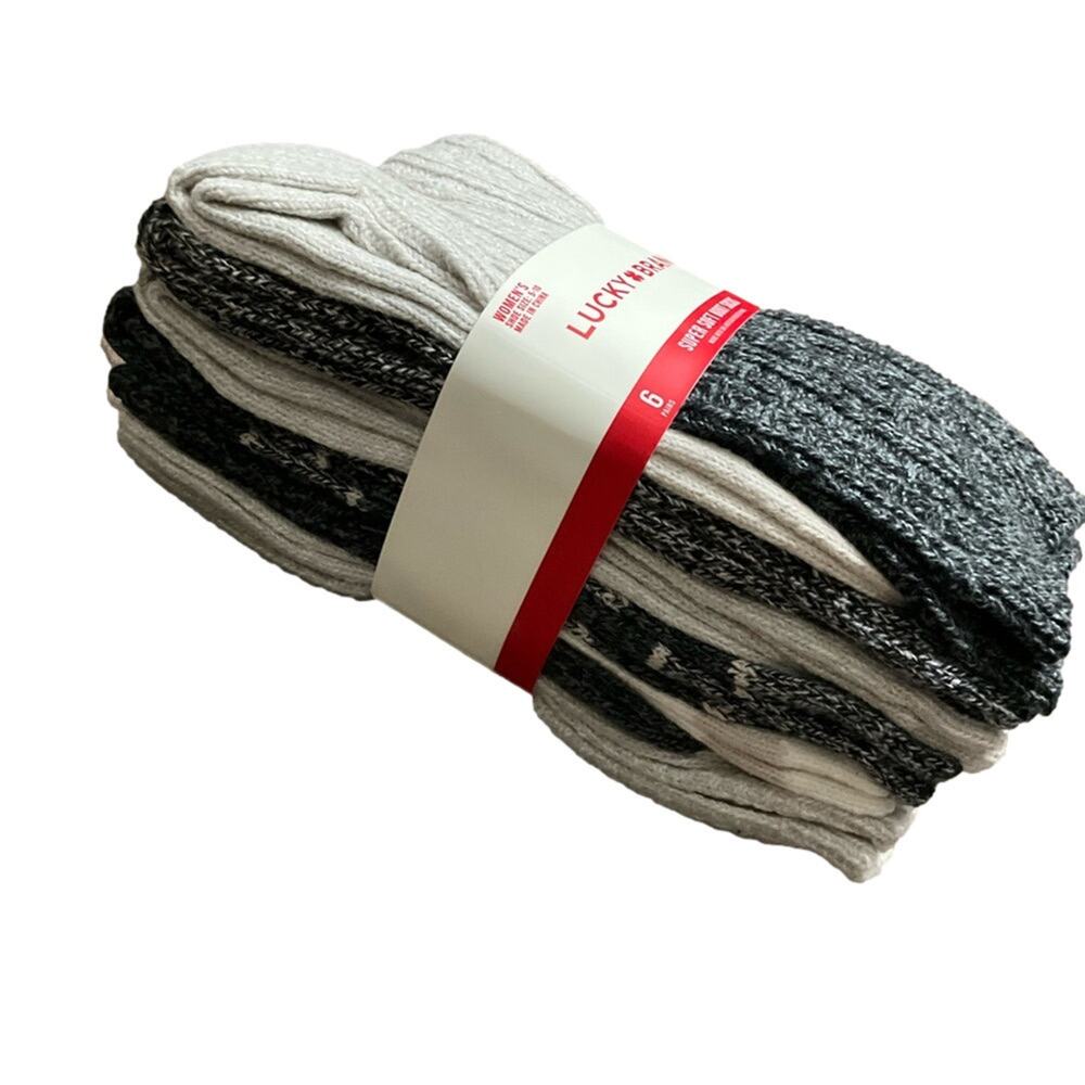 Lucky Brand Women's Boot Socks 6 pair Black NEW - Picture 3 of 7